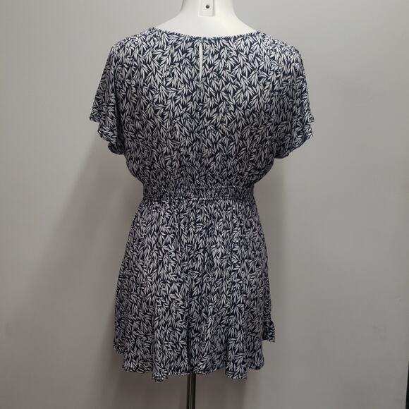 Lulu's Dondi Navy Blue and White Print Romper Women's Size Medium - Picture 6 of 14